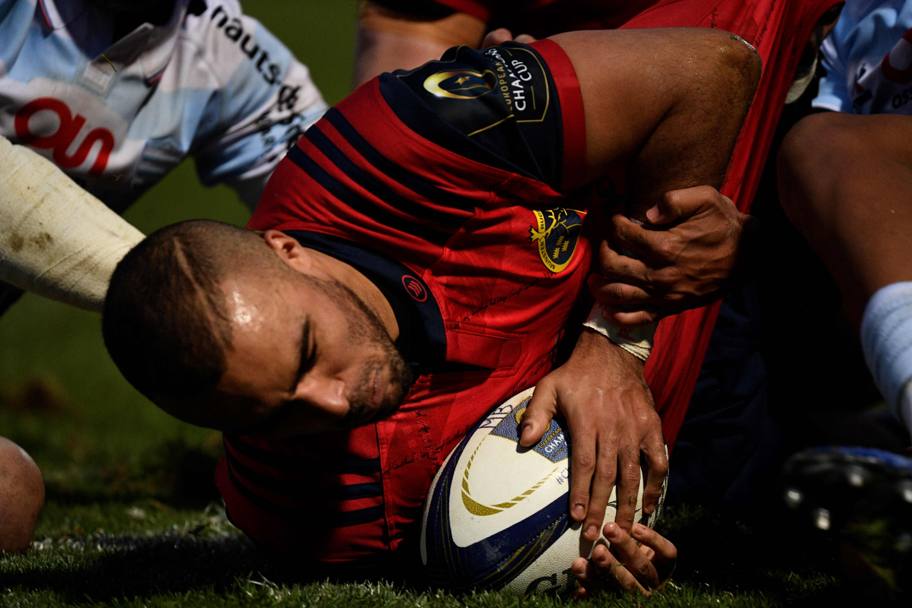 Rugby, in azione Simon Zebo del Munster (Afp)